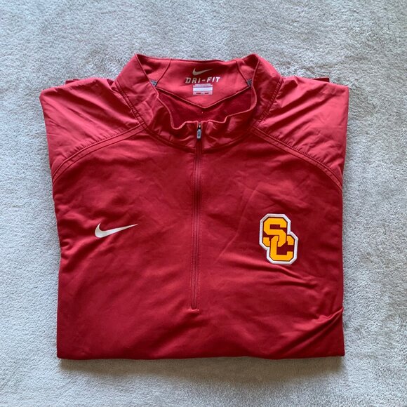 Nike Dri-Fit USC Trojans Quarter- Zip Coaches Jacket. 3XL. - Picture 1 of 10
